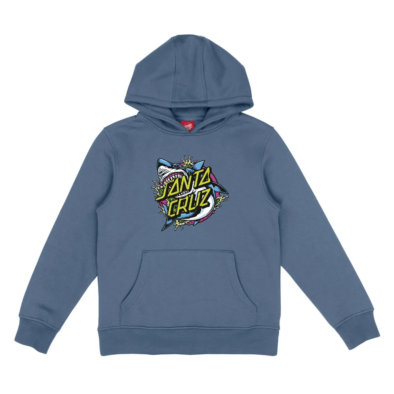 Youth Shark Dot Front Santa Cruz Youth Hood