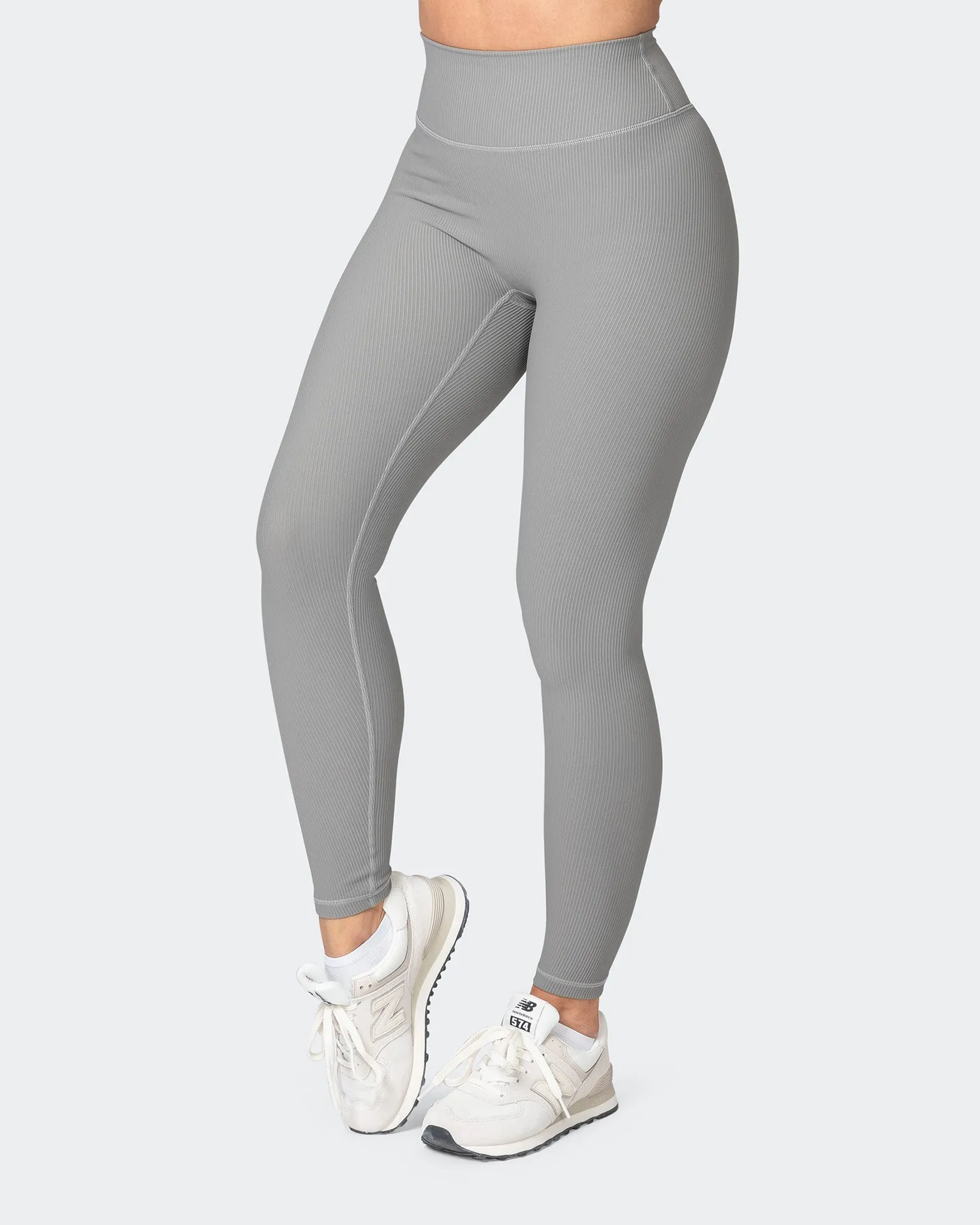 Zero Rise Rib Ankle Length Leggings - Zinc
