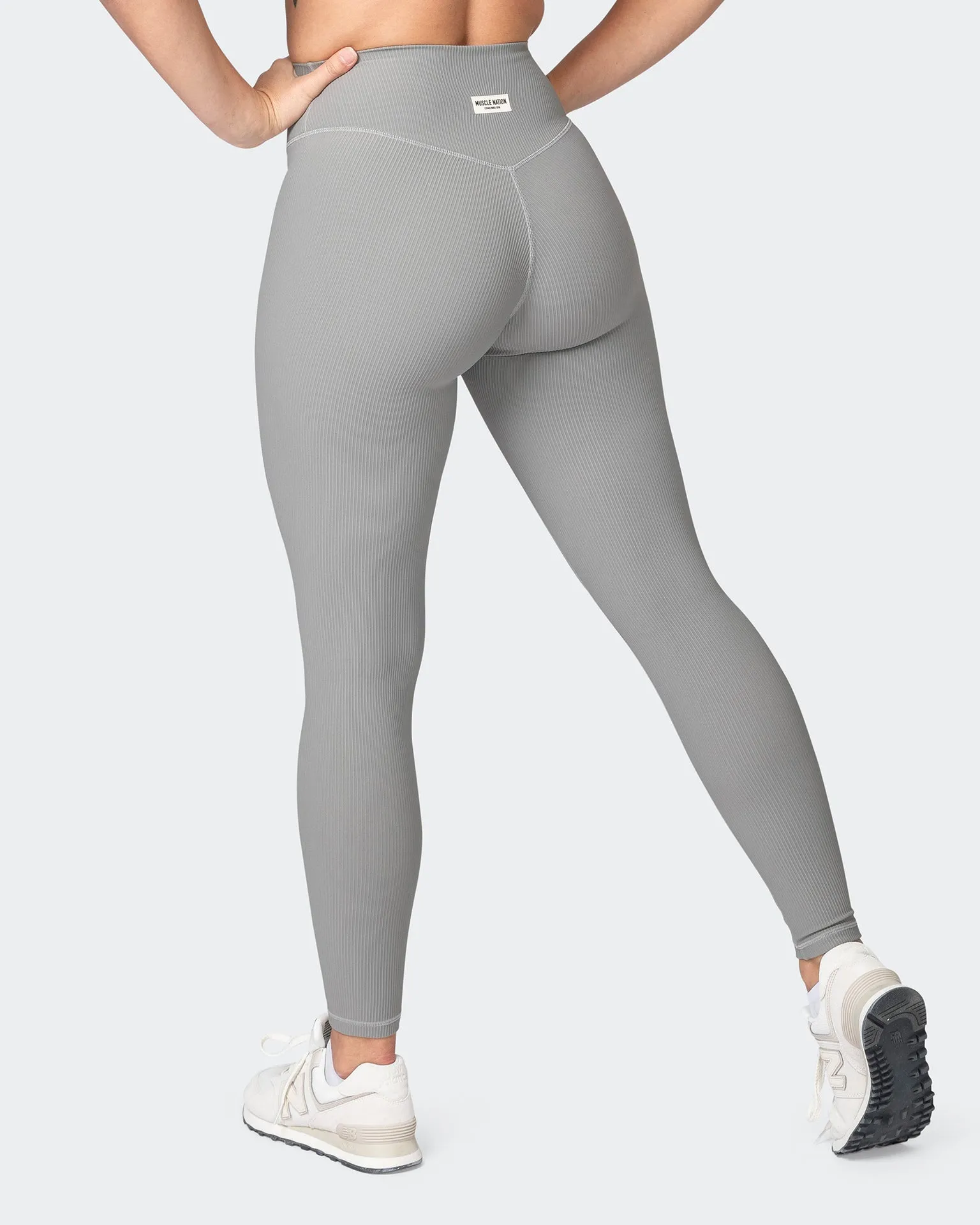 Zero Rise Rib Ankle Length Leggings - Zinc