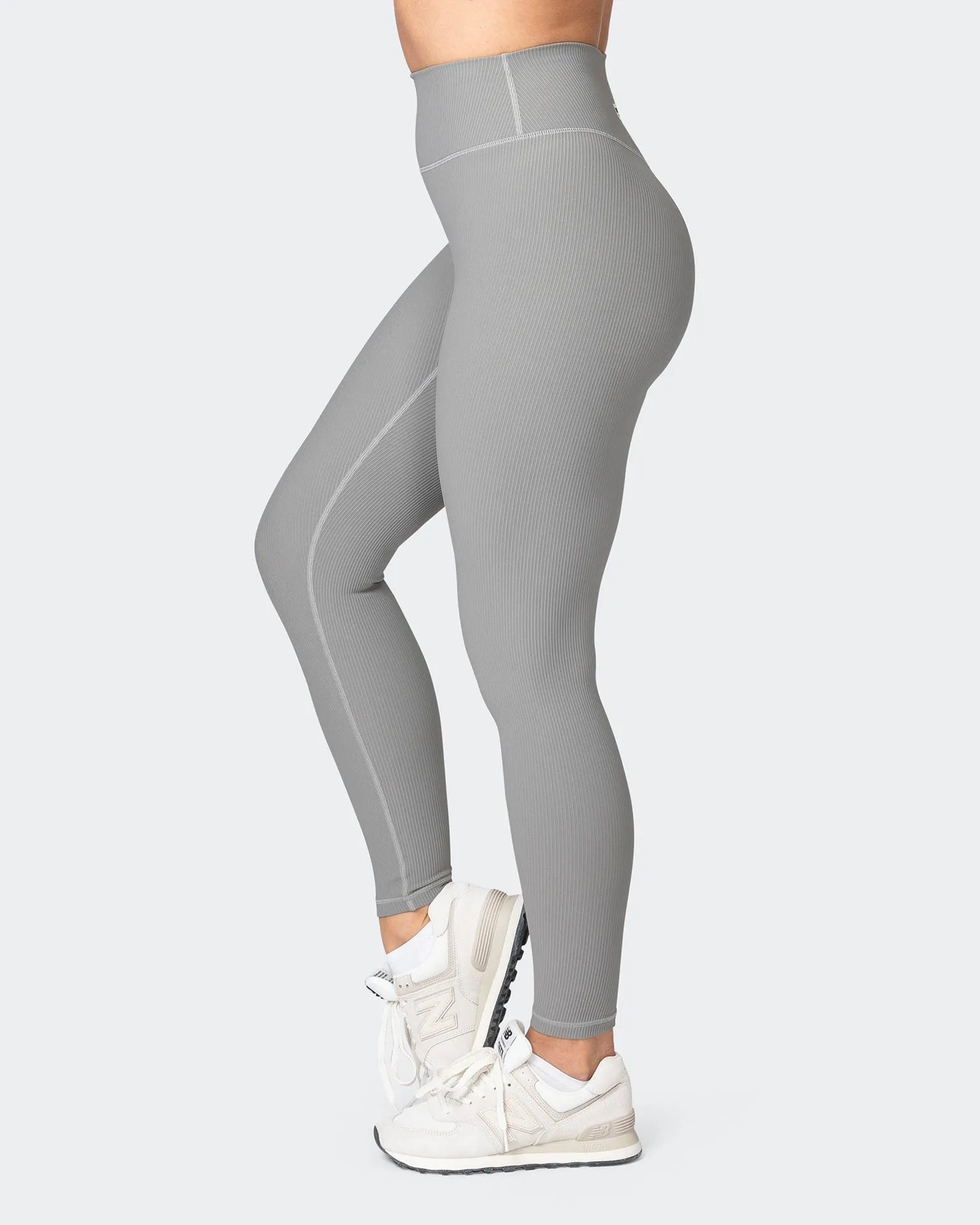 Zero Rise Rib Ankle Length Leggings - Zinc