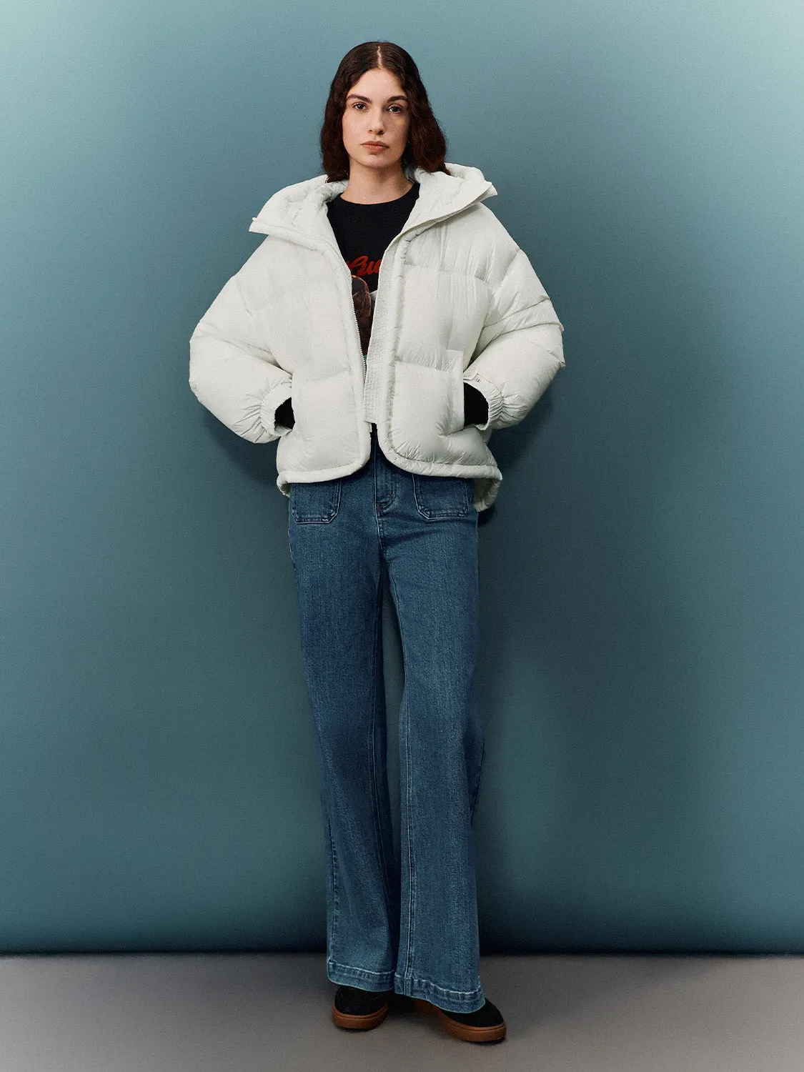 Zip Up Front Down Outerwear